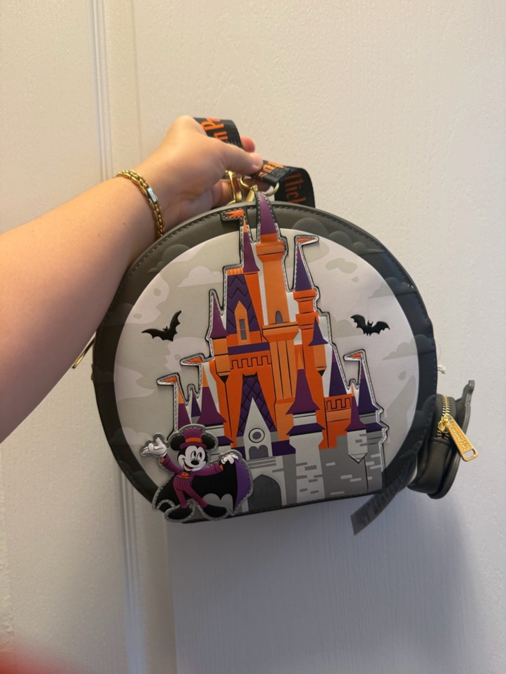Authentic Disney Halloween Castle Round Bag - NWT